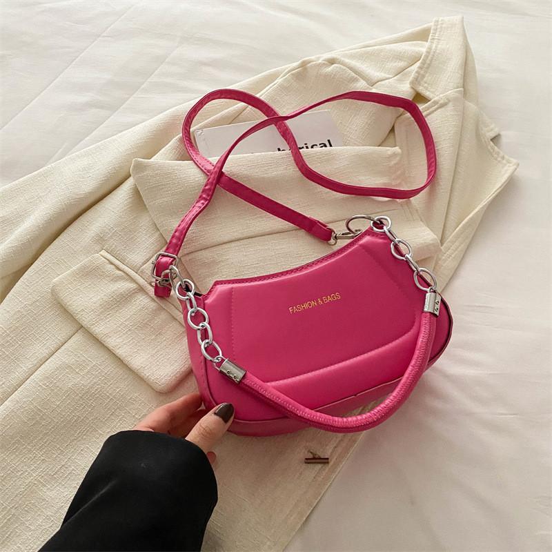 Simple And Elegant Solid Color Armpit Female Bag 2024 New Casual Commuter Fashion Handbag