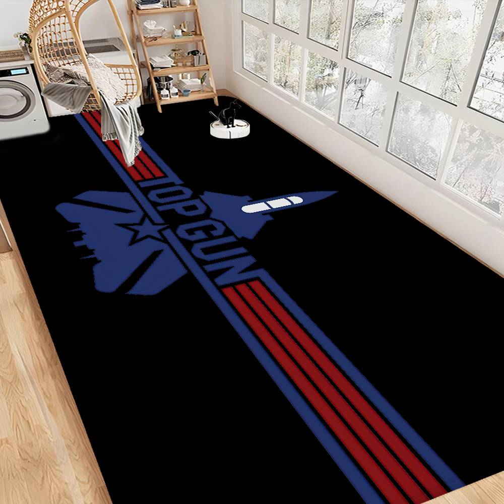 T-Top Gun Floor Mat Retro Multiple Choice Living Room Kitchen Rug Non-Slip Modern Home Decor