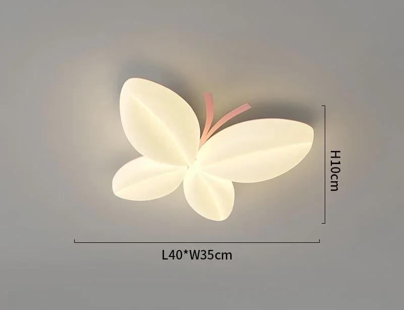 Nordic Warm Children's Room Ceiling Lights Romantic Butterfly Light LED Creative Princess Room Little Girl Bedroom Ceiling Lamps