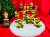 Christmas Frog Figurine In a Santa Hat