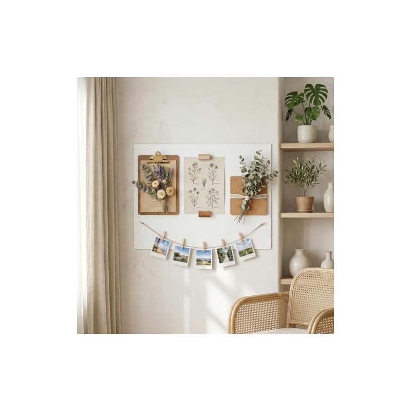 Magnetic sheet that sticks to walls, removable, no residue left behind, suitable for rental properties, DIY, magnetic board, entryway storage, white,