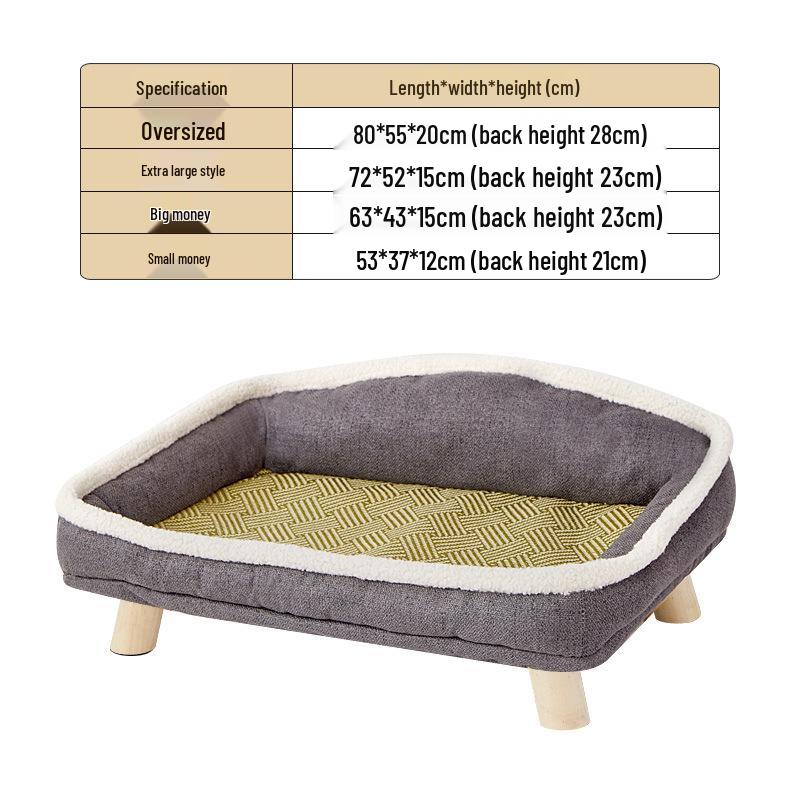 Four Seasons Washable Pet Bed: Cool Summer Mat for Small Dogs & Cats
