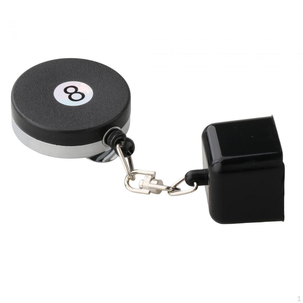 Billiards Snooker Pool Cue Chalk Holder Retractable Drawing Belt Clip Practical Tool
