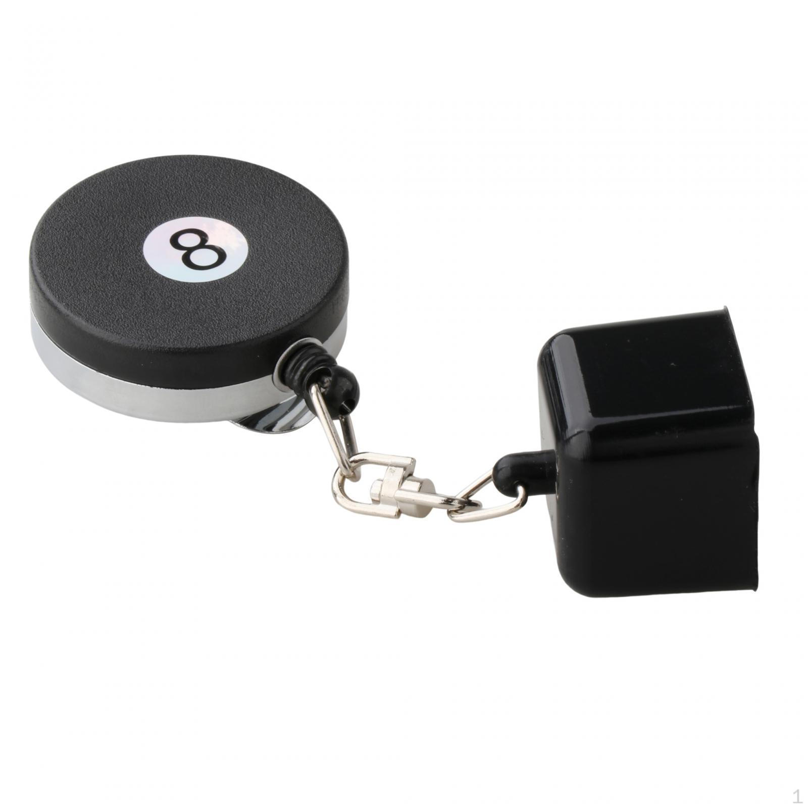 Billiards Snooker Pool Cue Chalk Holder Retractable Drawing Belt Clip Practical Tool