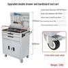 Movable Three-Layer Hand Cart: Multi-functional Auto Repair & Household Tool Box with Cabinet Door