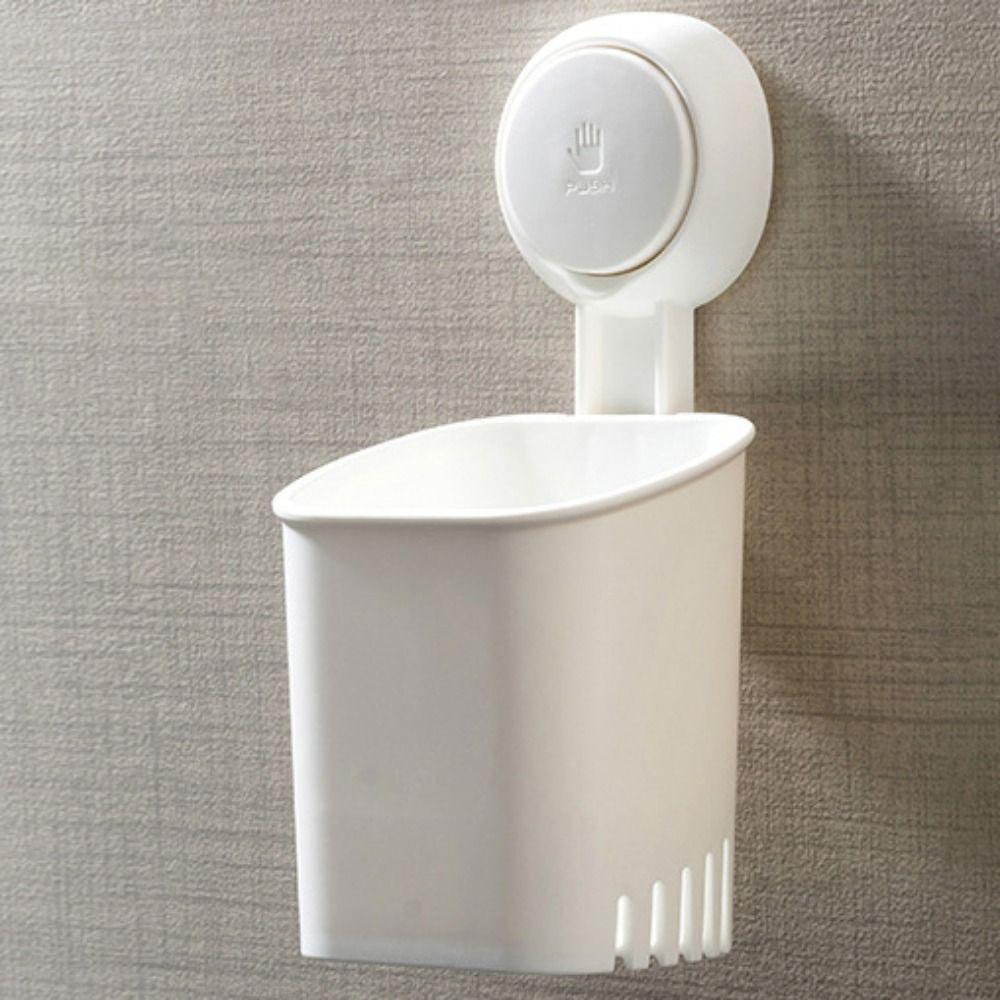 2pcs Removable Razor Holder Wall-mounted Toothpaste Holder Suction Cup Toothbrush Holder  Dormitory