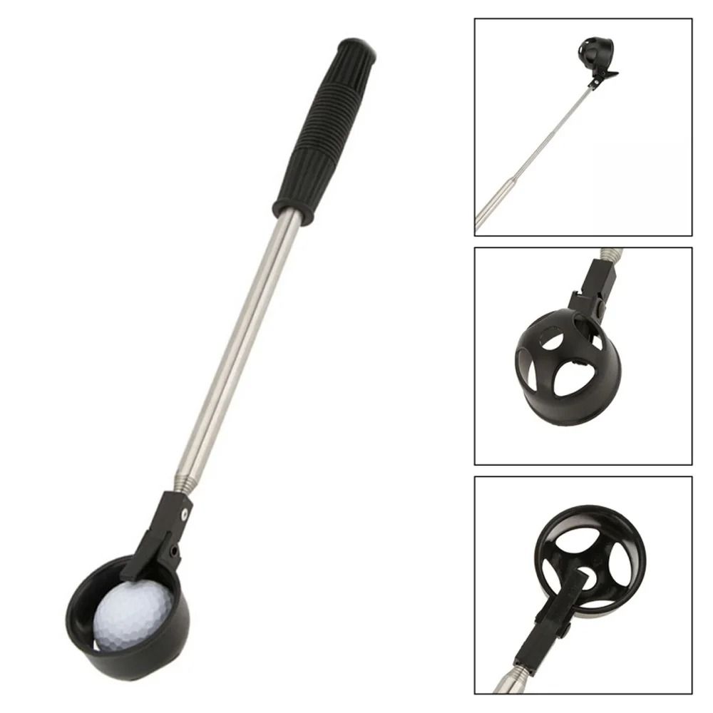 Extendable Telescopic Golf Ball Retriever Stainless Steel Ball Grabber Water Tool
