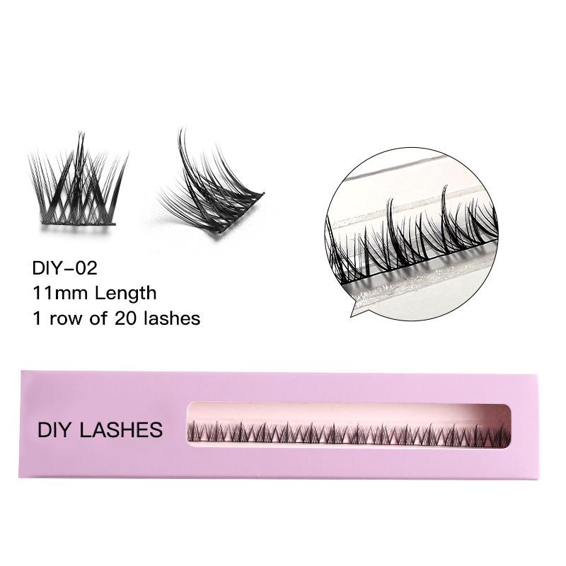 Lazy Trilogy False Eyelashes Diy Fairy Hair Self-Grafting Segmented Eyelashes Fishtail Natural Eyelashes