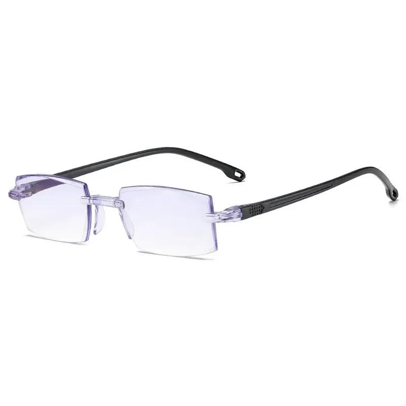 

Rimless Anti Blue Light Myopia Glasses Frameless Nearsighted Eyeglasses Unisex -1.0 To -6.0 Vision Correction -5.0