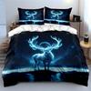 Glowing Deer Three-Piece Set Soft Comfortable Duvet Cover Bedding Set Included 1*Duvet Cover & 2*Pillowcases, Gift