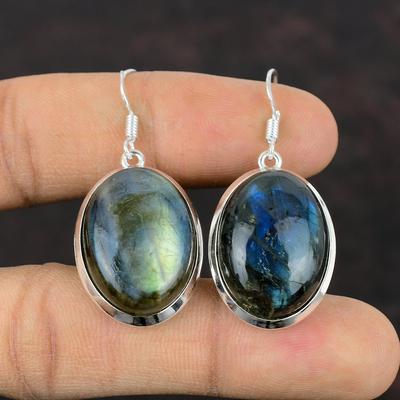 Orecchino labradorite Orecchino con pietra preziosa naturale Gioielli fatti a mano Orecchini in argento sterling 925 Orecchini unici con pietra portafortuna Regalo per la madre