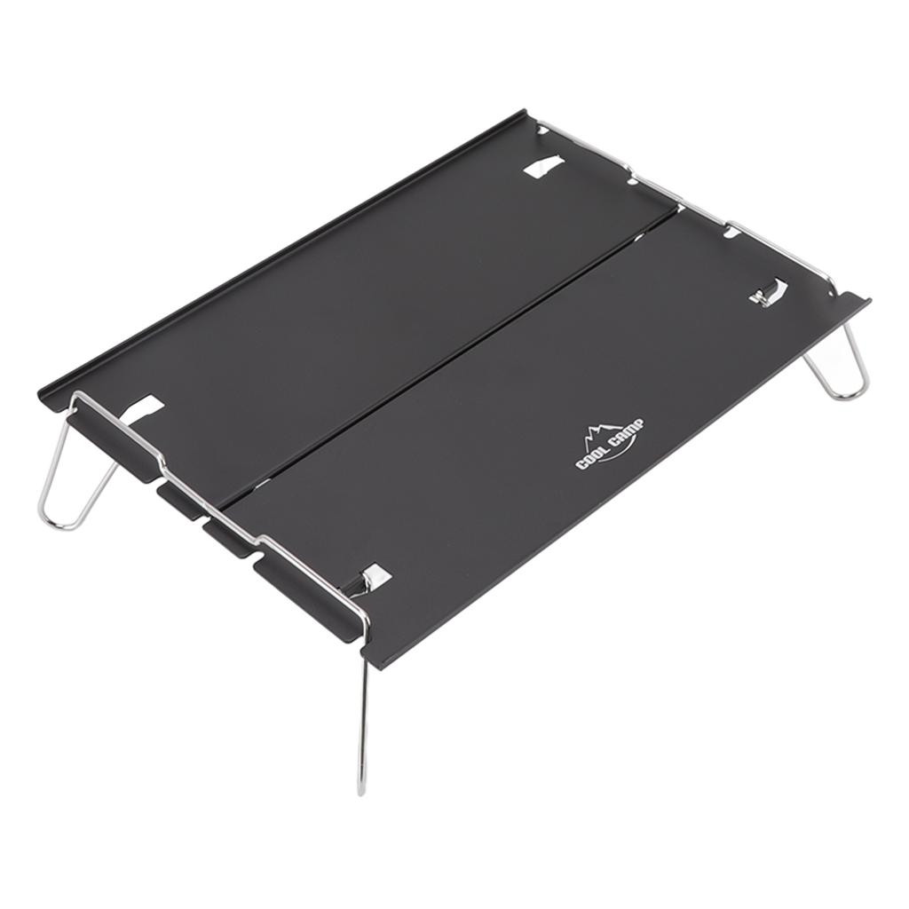 Outdoor Klapptisch Aluminiumlegierung Edelstahl Schwarz Tragbarer Picknicktisch für Camping Reisen Bergsteigen