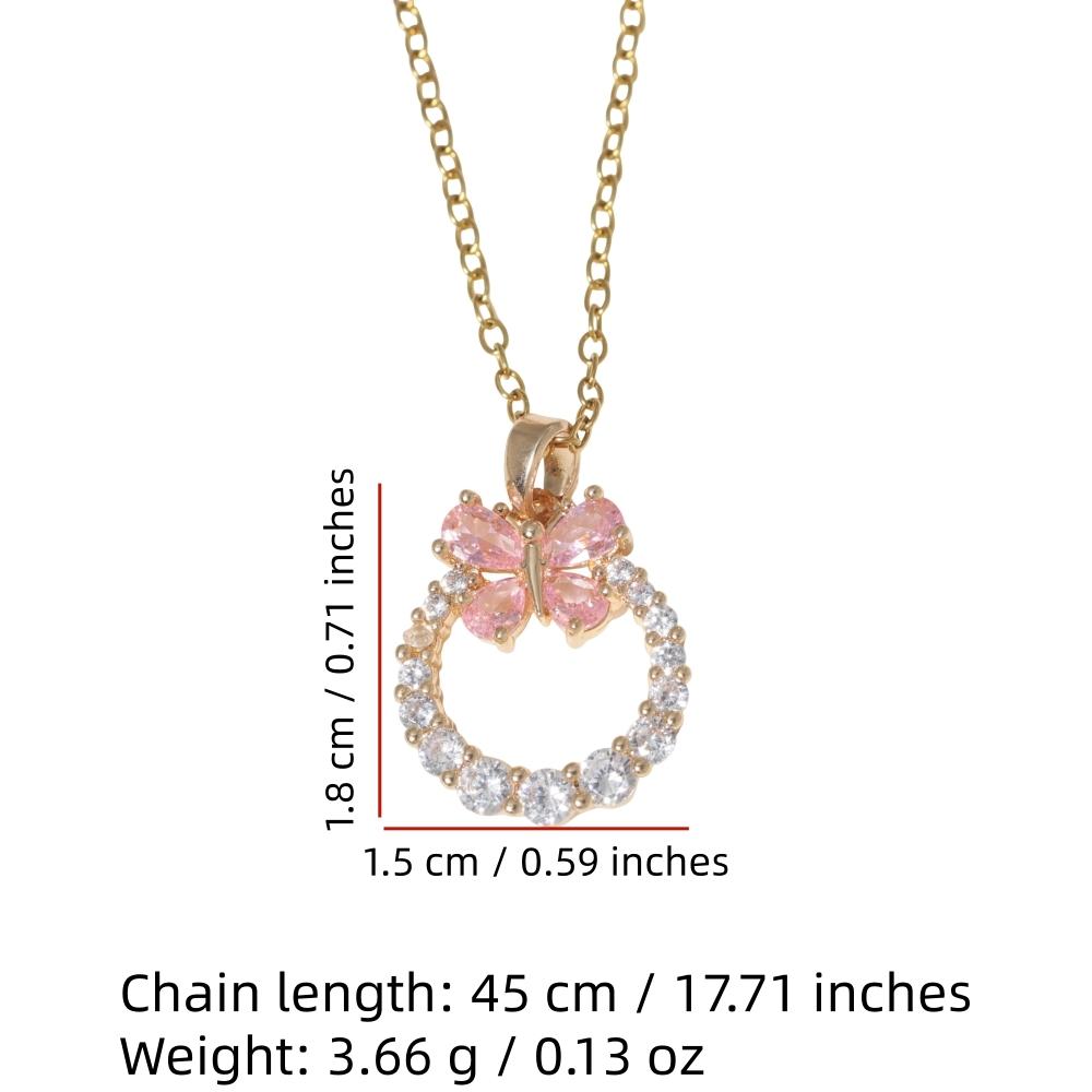 Butterfly Shape Pendant Necklace for Women Golden Stainless Steel Clavicle Chain Wedding Party Daily Wear Jewelry Accessories