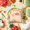 Cute Cartoon lulu pig Cushion Cover Plush Fabric Soft DoubleSided Printed Sofa Warm Winter Home Gift Pillow Cover