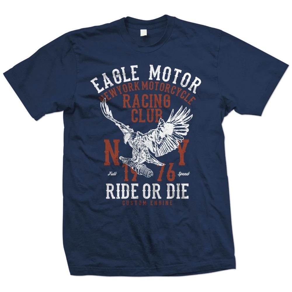 

Футболка с мотоциклом Eagle Racing - Футболка для байкера - Футболка Ride or Die Мужская и женская одинаковая Летняя Предпочтительный хлопок XXXL