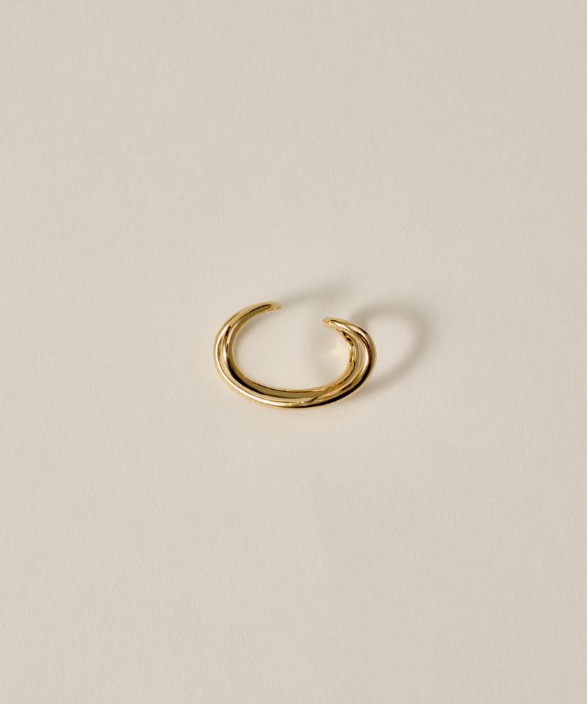 Novice Tokyo Lower Cross Line Ear Cuff / Gold