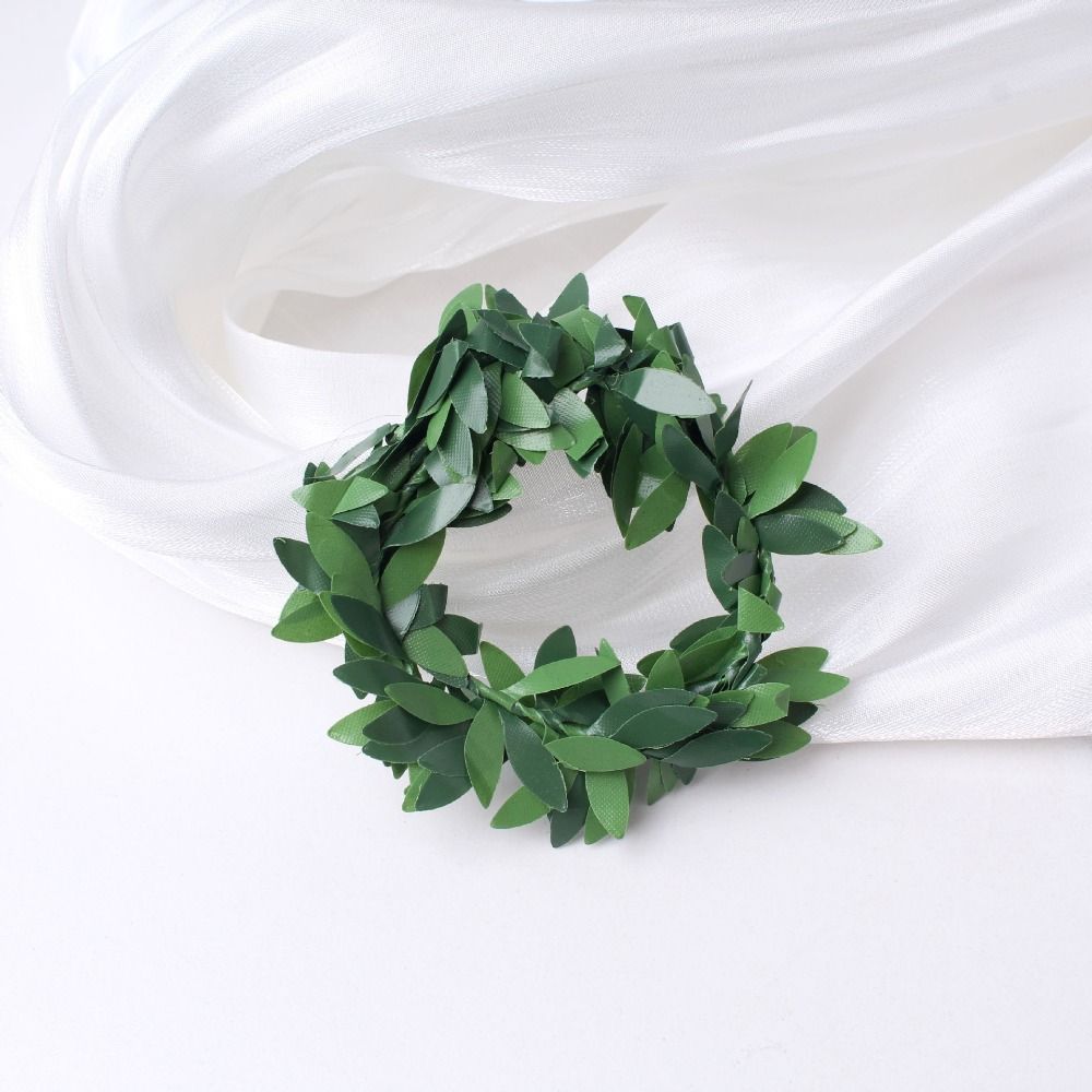 10pcs Plastic Green Rattan Shaped Napkin Ring Simulation Table Decoration Birthday