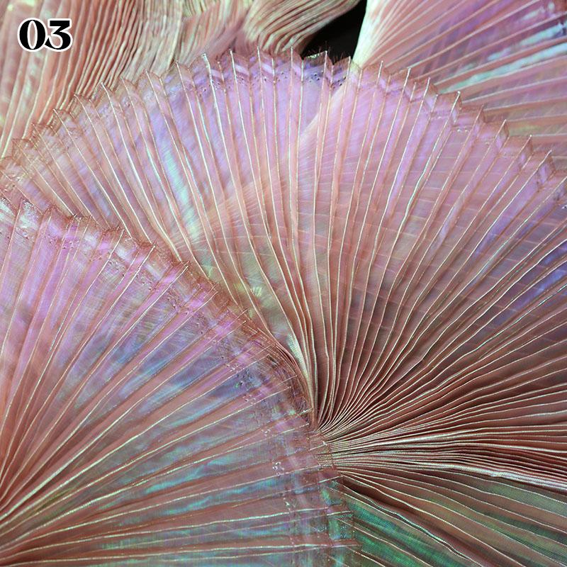 1M Iridescent Organ Pleated Fabric Shiny Magic Coloured Voile Fabric For DIY Costume Wedding Photography Background Decor