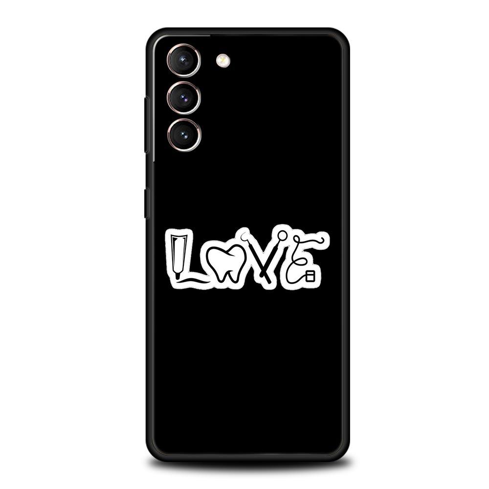 Phone Case For Samsung Galaxy S24 S23 Ultra S22 S21 S20 FE 5G S10 S10E S9 Plus S8 Cover Dentist Dental Dent Tooth Cute Teeth