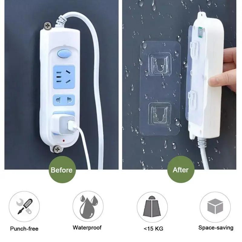 New Multi-Purpose Hooks 5/10 Pairs Double-sided Adhesive Wall Hooks Waterproof Clothes Hats Towel Hooks Kitchen Bath Door Hooks