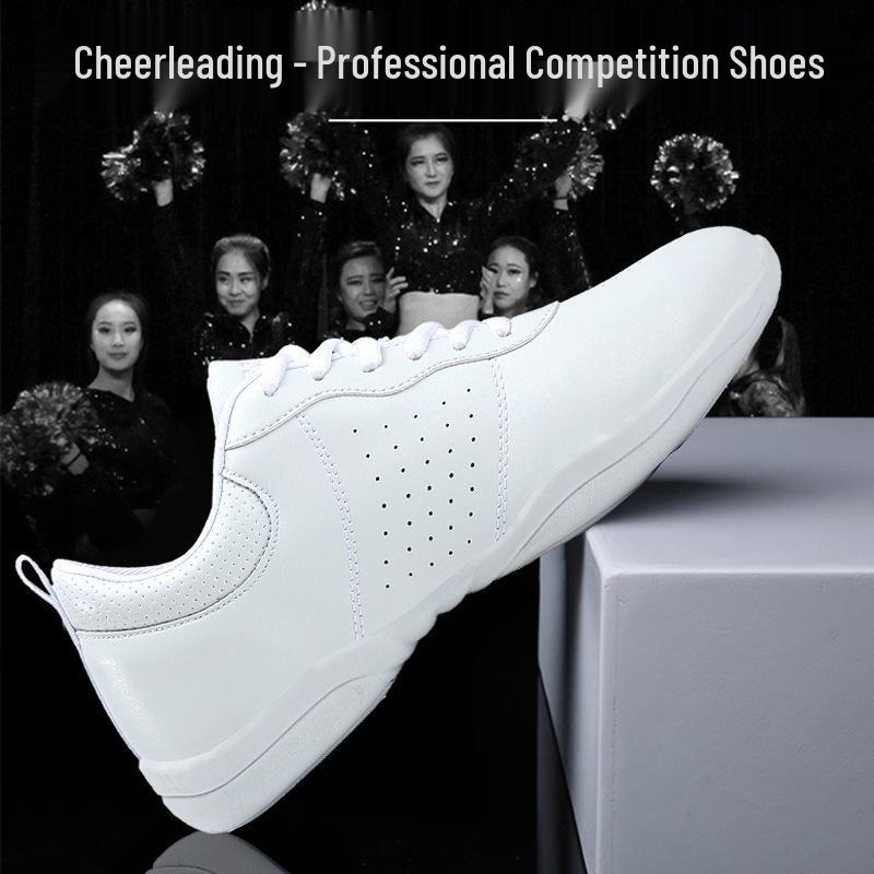 Unisex Gymnastik- und Cheerleading-Schuhe – Weiße Sohle Fitness-, Tanz-, Wettkampf- und Trainingsschuhwerk
