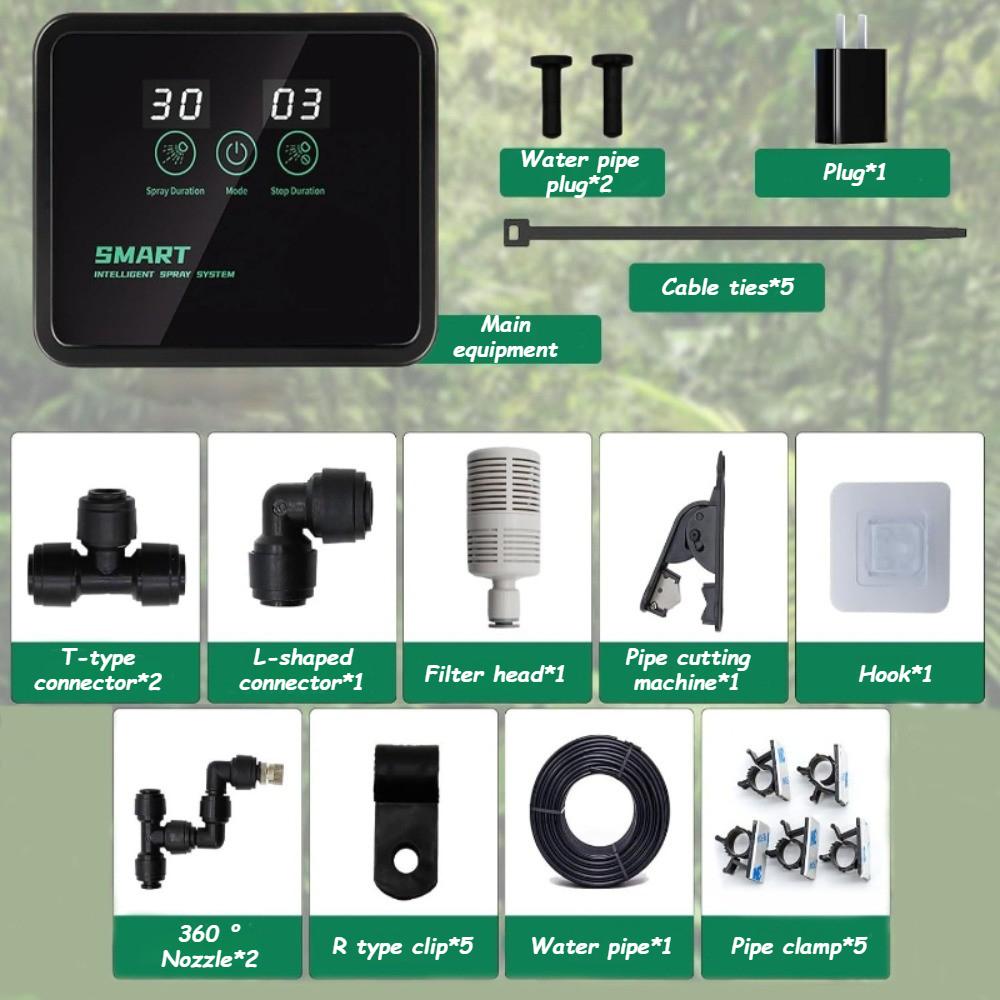 Intelligent Climbing Pet Humidifier Simulating Rainforest Rainfall Low-noise Timed Spray System for Reptiles Pet Products