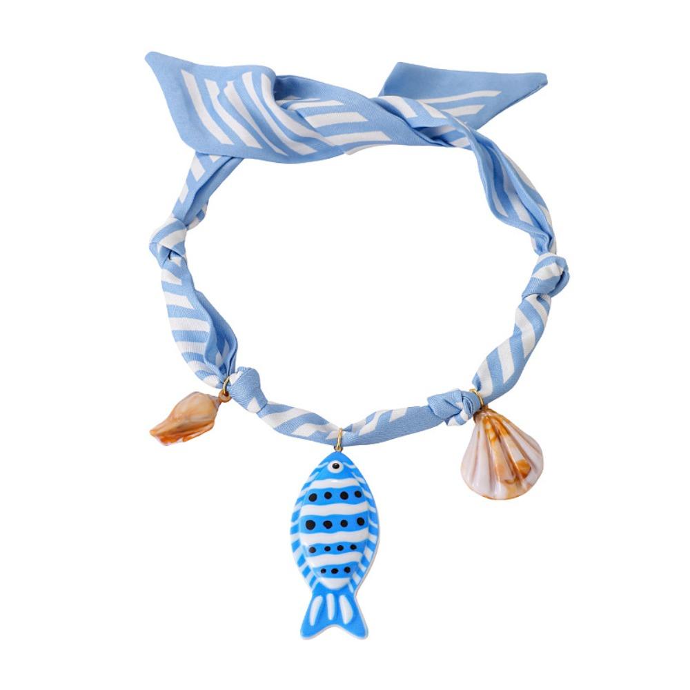 Handmade Bead Beaded Pendant Colorful Cloth Fish Pendant Fish Pendant Necklace  Ladies  Fashion Cloth