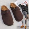 New Large-sized Pocket Shoes for Women, Casual Burken Shoes, Thick-soled Semi-slipper, Soft Soles for Lazy People