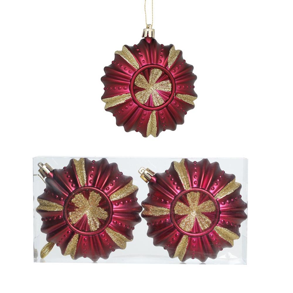 Rot-goldene Weihnachts-Hängedekoration Geschenk Tannenzapfen Plastik-Weihnachtsornament Kugel Festival-Gastgeschenke Handwerk Weihnachtsbaumkugeln Anhänger