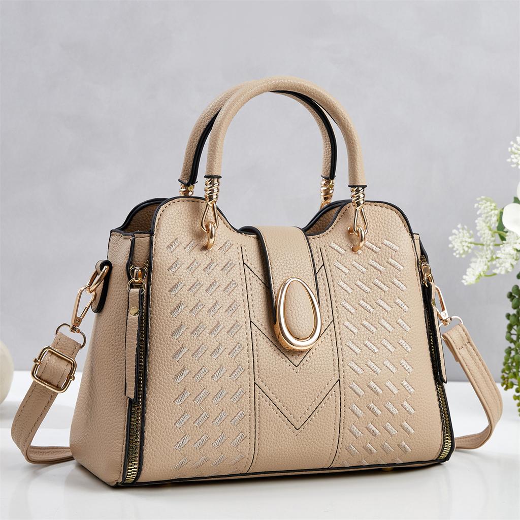 Niche Premium Texture Daily Handbag For Ladies, Multi-purpose Top Handle Shoulder Crossbody Matching Bag