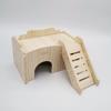 Solid Wood Double-Layer Hamster House with Swing & Seesaw