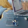 Inspirierendes Acryl-Abschluss-Souvenir - Polierte quadratische Schreibtischplakette mit aufmunternder Botschaft, Perfektes Geschenk für sie