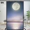 Sea Scenery Moon Landscape Pattern Privacy Window Film Static Clings Stickers Sliding Door Bathroom Window Decor Glass Films