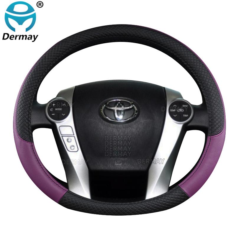 for Toyota Prius 30 20 Prius V Prius C Prius Prime Car Steering Wheel Cover PU Leather Non-slip Auto Accessories