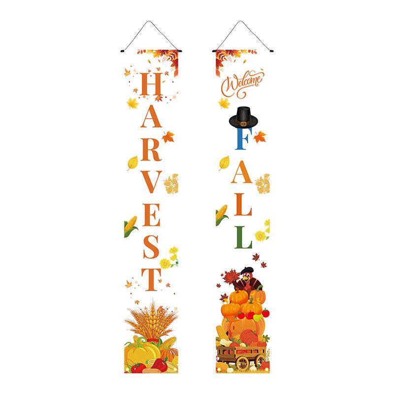 Thanksgiving 2026 Autumn Harvest Hanging Banner for Doorway Decor