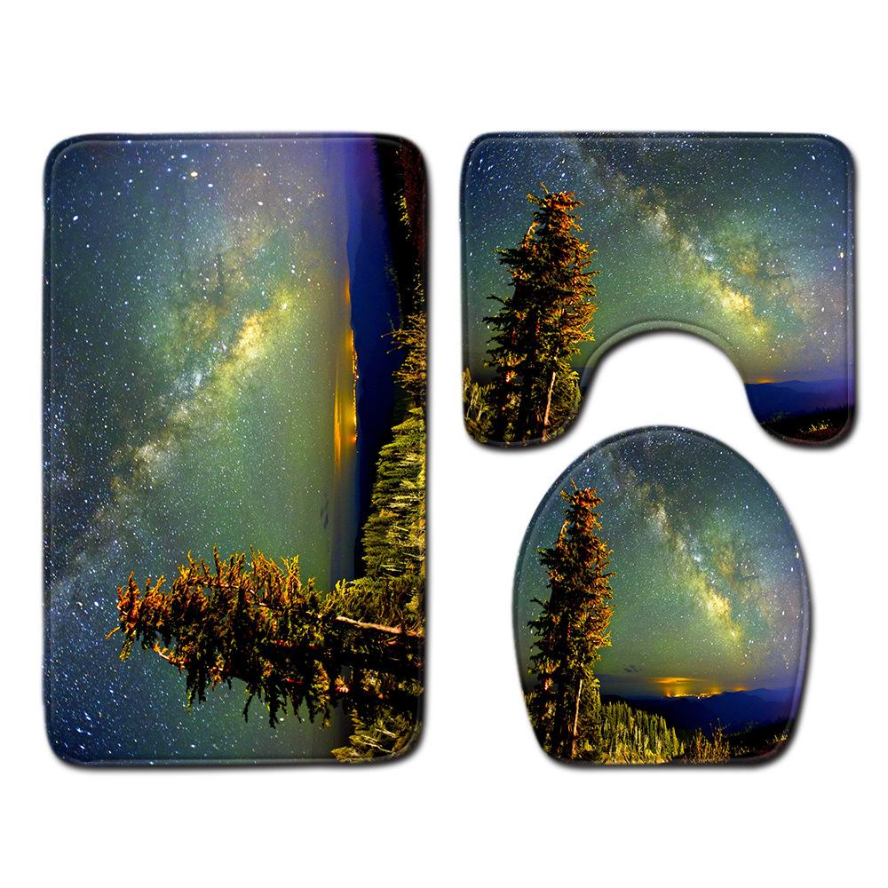 Star Bathroom Floor Mat Toilet Three-Piece Set