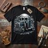 Metallic Blue Semi Truck Shirt, Chrome Skull Big Rig Tee Heavy Duty Trucker Gift