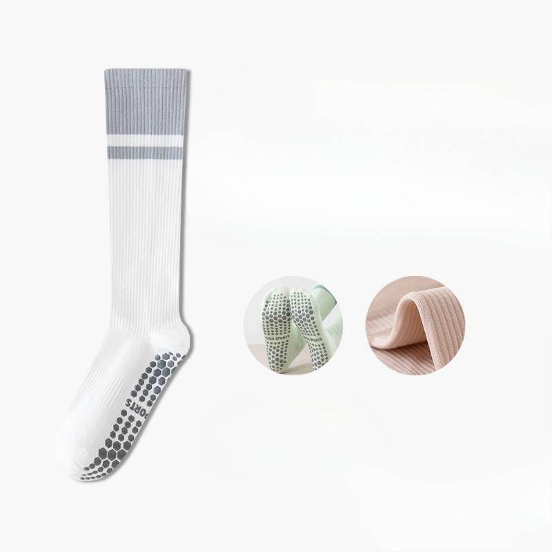 

Female Autumn Professional Non Slip Fitness Pilates Cycling Yoga Lean Leg Pressure Exercise Calf Socks 1 pair белый