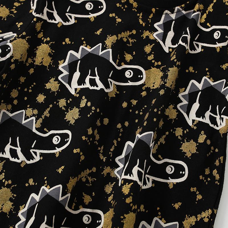 Malwee Boys' Autumn/Spring Two-Piece Homewear Set - Stylish Round Neck Print for Kids