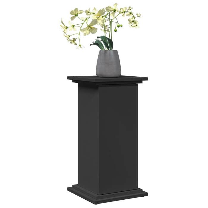 VidaXL Pedestal with Storage Black 31x30x60 Cm Engineered Wood, Display Case, Display Stand, Presentation Shelf, Stand 854617