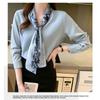 2026 Spring and Autumn New Fashion Bow Long Sleeve Shirt for Women, Elegant Casual Top