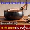 Handmade Big Belly Non-Stick Iron Stir-Fry Pan, 24CM - Authentic Zhangqiu Style for Vegetables & Soup