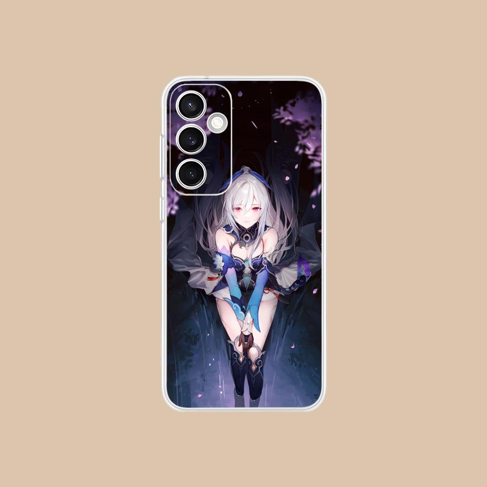 HSR Jingliu Clear Mobile Phone Case for Samsung Galaxy S25 S24 S23 S22 S21Plus FE Ultra Colorful Cover