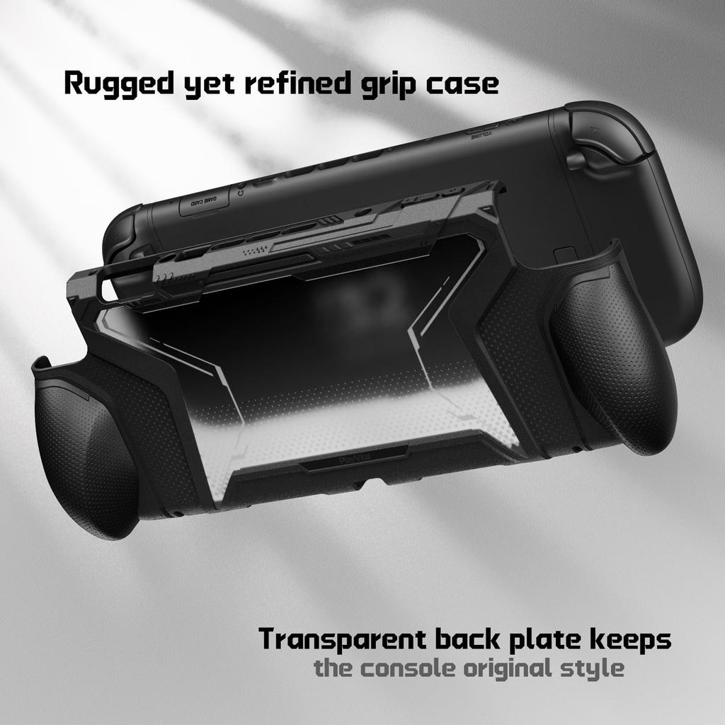 PlayVital Nintendo Switch 2 Protective TPU Case Cover with Interchangeable Dock Thumb Grip Ergonomic Design BEYOND-GRIP (2025) Grips, Compatible,