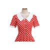 Women's Fashion Color Short Sleeve Dress