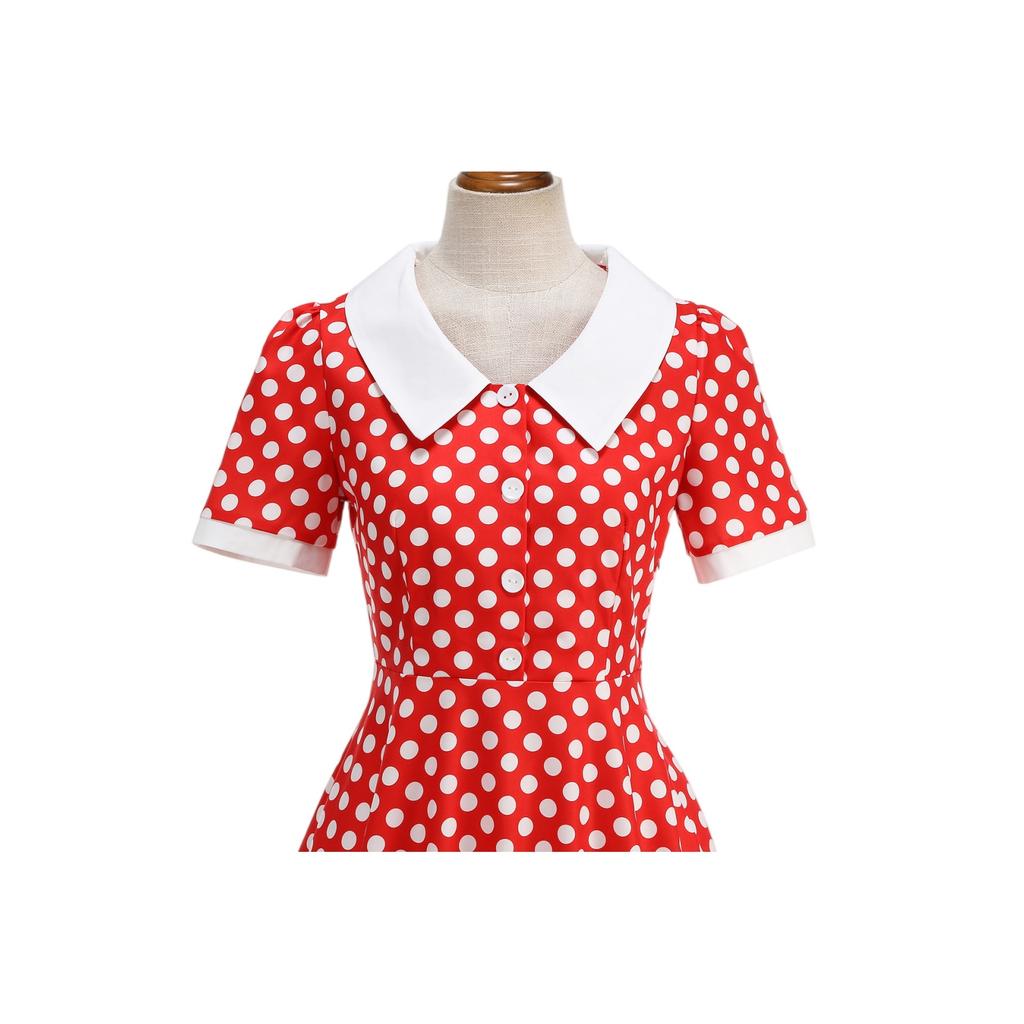 Women's Fashion Color Short Sleeve Dress