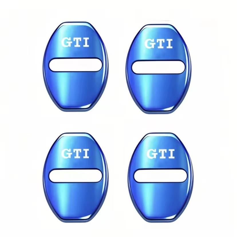 BFPQY1 Zinc Alloy Car Door Lock Buckle Cover Protective Covers For VW GTI Polo Golf Passat Tiguan Jetta T-ROC Touareg Taigo CC Hub Cap