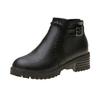 Fashion Ankle Boots for Women Autumn Winter Black Leather Round Toe Work Booties Y2k High Quality Goth Sale Pu Hot 39 Woman Short Shoes