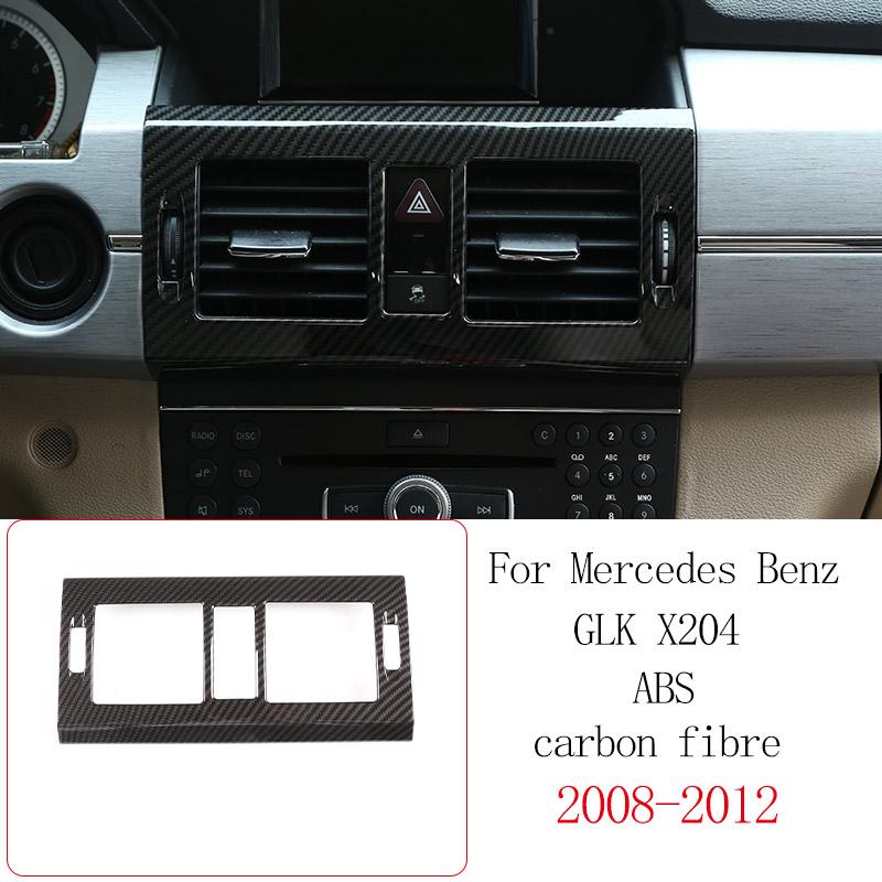 For Mercedes Benz GLK X204 2008-2015 ABS Carbon Fiber Car Center Console Decorative Panel Sticker Car Interior Accessories