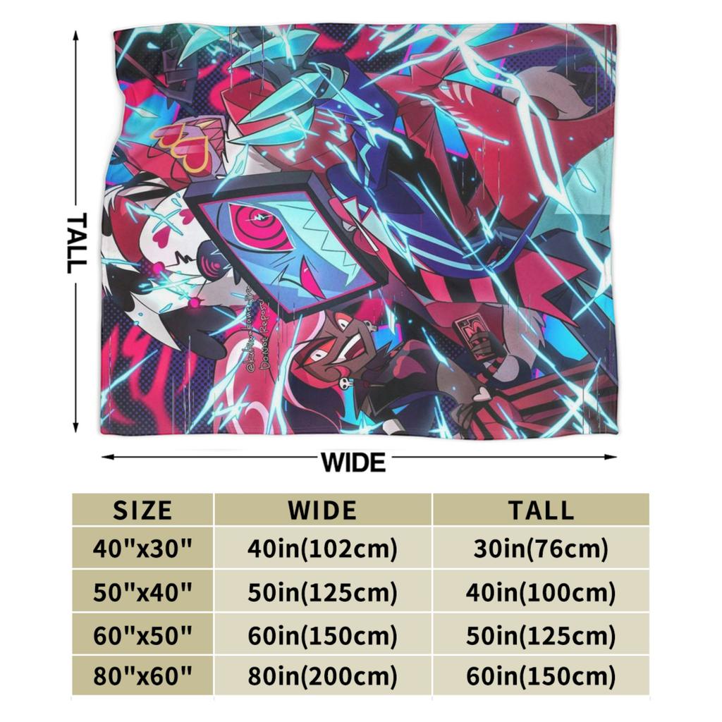 Comfort Hazbins Els Season 2 Blanket Accessories Home Decorative Blanket Throw Lightweight Coral Fleece Plush For Outdoor